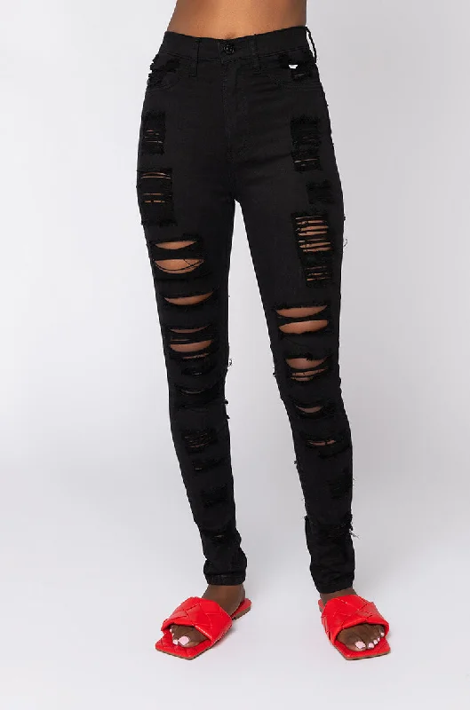 SHOW ME BABY DISTRESSED SKINNY JEANS