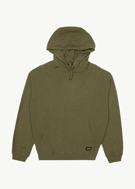 AFENDS Mens All Day - Relaxed Hoodie - Military