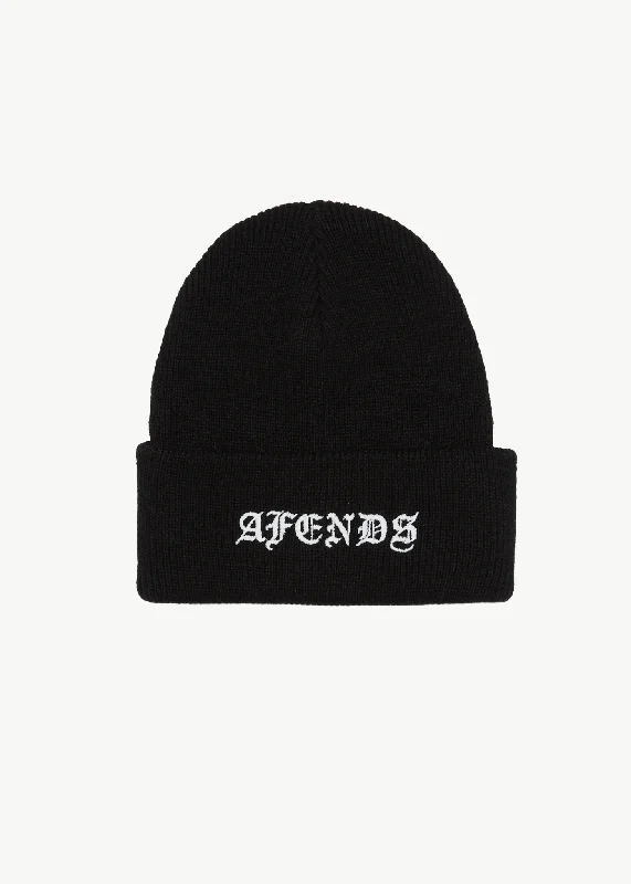 AFENDS Mens Gothic - Beanie - Black