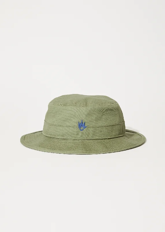 AFENDS Mens Flame - Bucket Hat - Olive