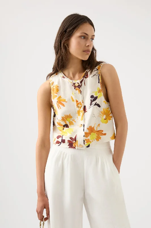 Bessie Floral Shell Top