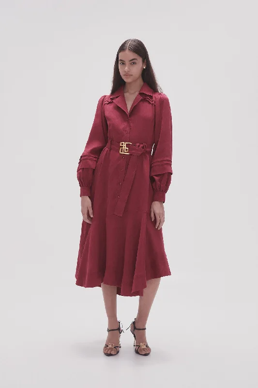 Caroline Belted Midi Dress