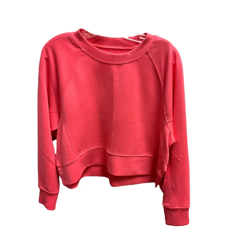 Athletic Top Long Sleeve Crewneck By Apana In Coral, Size: S