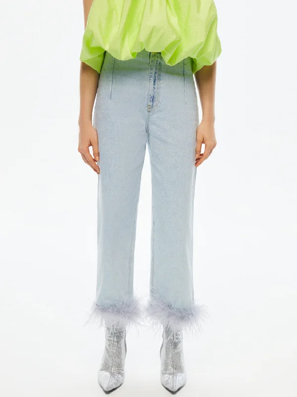 Feather Boa Jeans