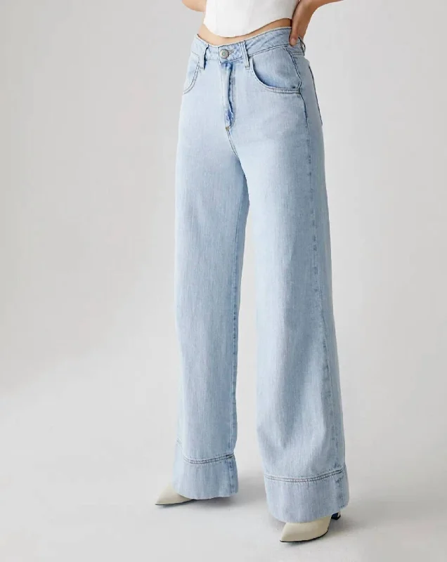 Shaft Five Denim In Marble Bleach