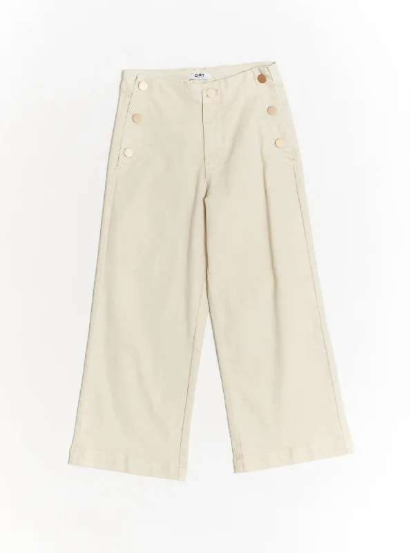 Women's Sailor Wide Leg Jeans In French Butter