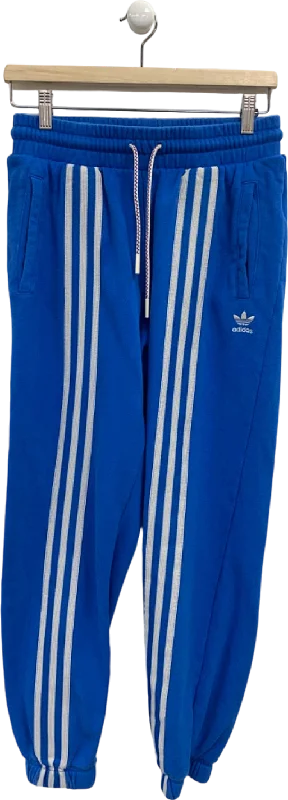 Adidas Blue 3-Stripes Joggers UK S