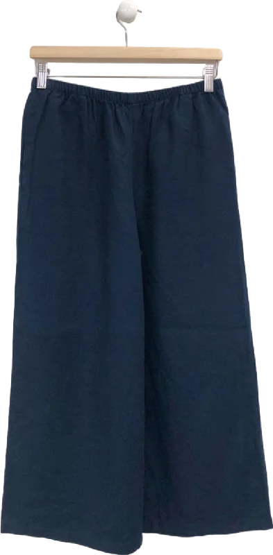 Hush Navy Wide Leg Trousers UK 8