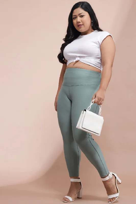 Mint Green Tummy Tucker Jeggings