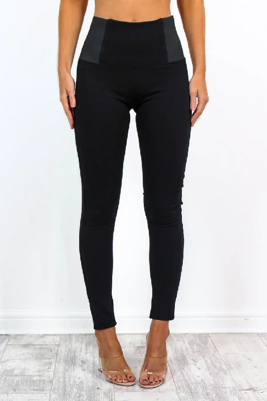 Snatch You Up - Black Waist Cinching Leggings