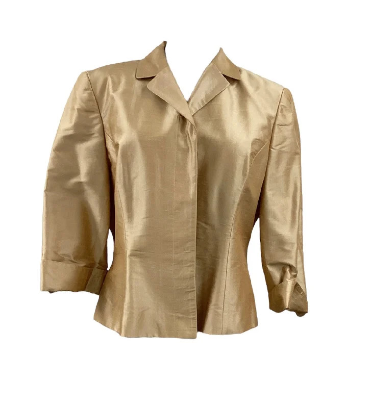 Kate Hill Women's Silk Jacket Gold 10