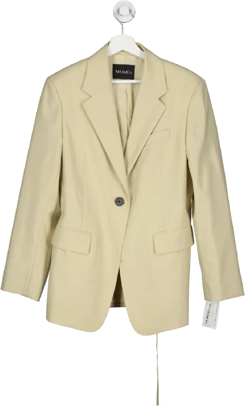 MO&Co. Cream One Button Blazer UK M