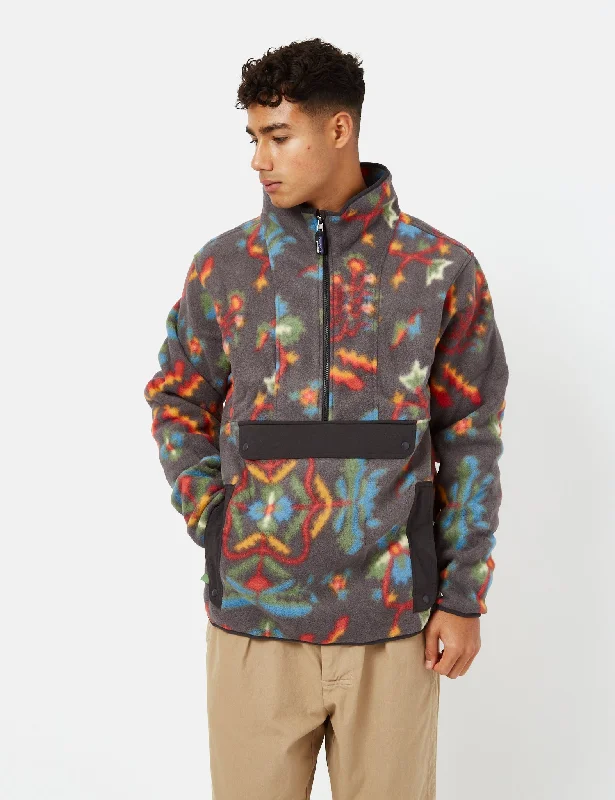 Patagonia Synchilla Anorak Fleece Jacket - Forest Floor/Ink Black