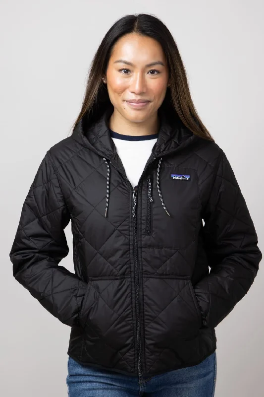 Patagonia Women’s Diamond Quilted Bomber Hoody Jacket in Black | 20695-BLK