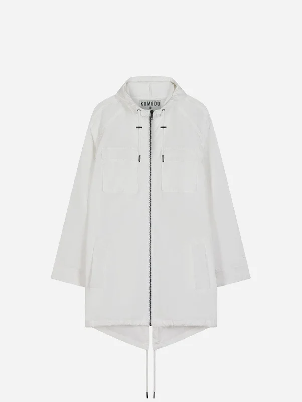 River Recycled PET Waterproof Rain Coat | Off White