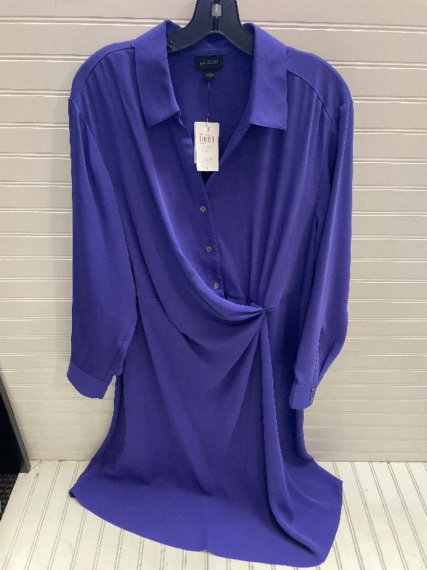 Dress Casual Midi By J. Jill In Purple, Size: 2x