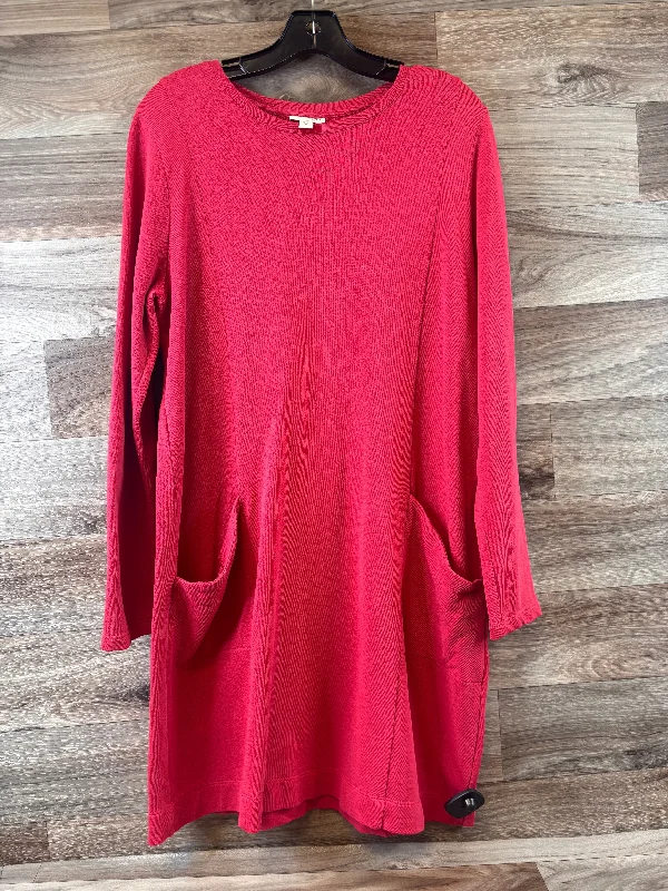 Dress Casual Midi By J. Jill In Red, Size: M