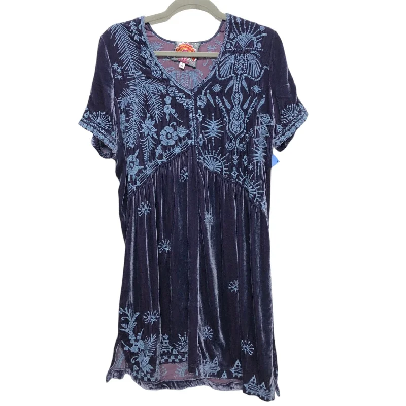 Dress Casual Midi By Johnny Was In Blue, Size: Xs