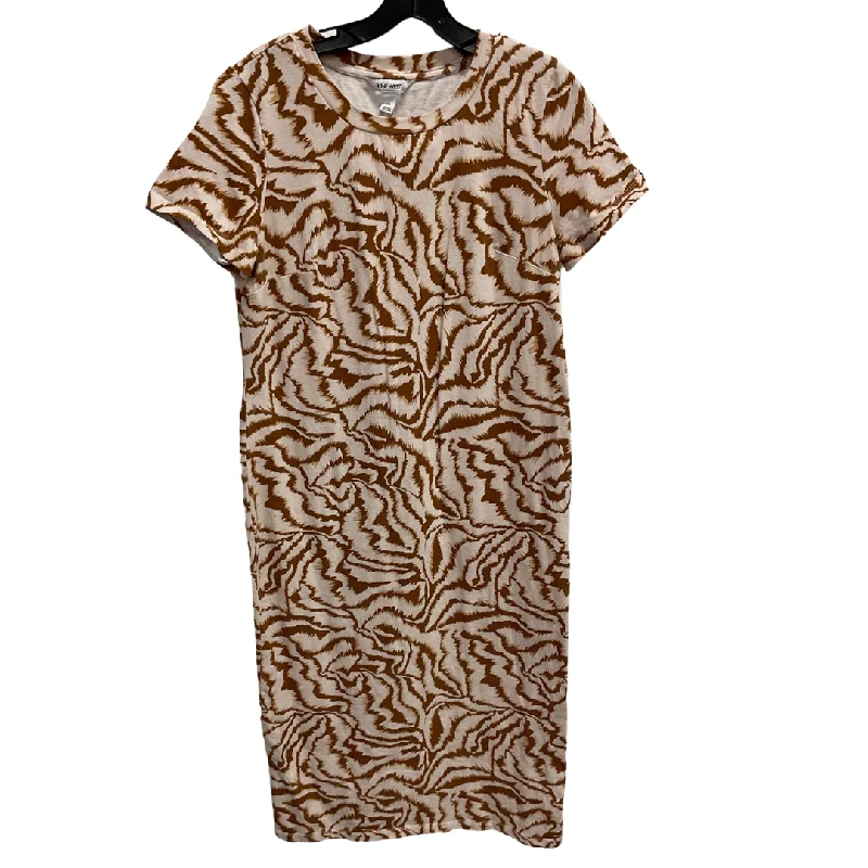 Dress Casual Midi By Nine West In Brown, Size: M