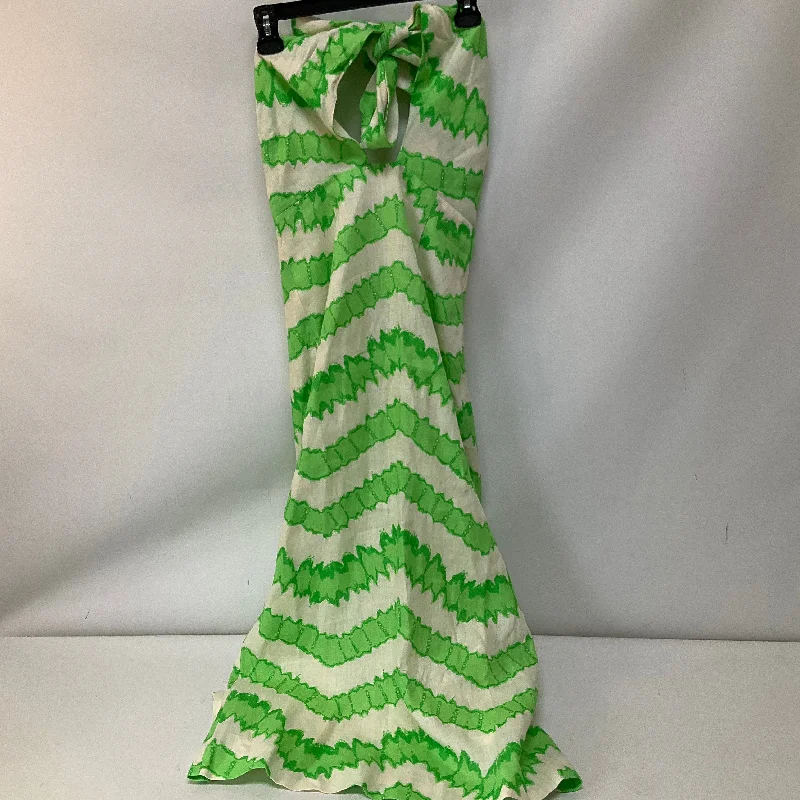 Dress Casual Midi By Rhode In Green & White, Size: 2