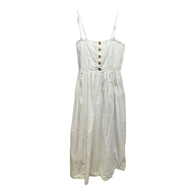 Lilah Pleated Dress Casual Midi By Free People In White, Size: S