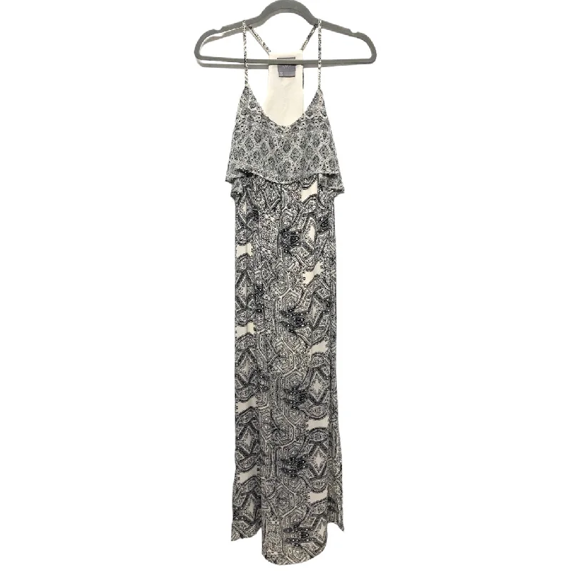 Black & Cream Dress Casual Maxi Anthropologie, Size 6