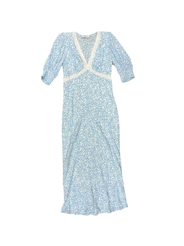 Blue & White Dress Casual Maxi Rixo