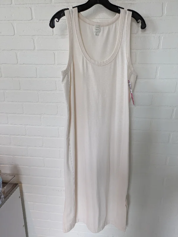 Cream Dress Casual Maxi Cmc, Size M