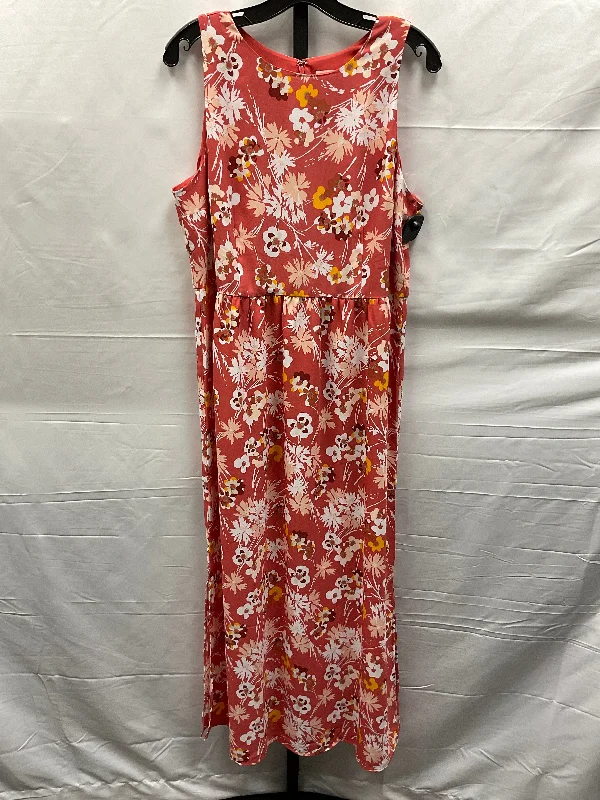 Floral Print Dress Casual Maxi Loft, Size 14petite