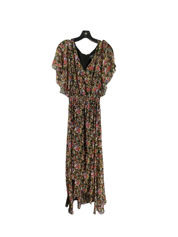 Floral Print Dress Casual Maxi Msk, Size M