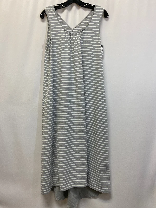 Grey Dress Casual Maxi Cuddl Duds, Size M