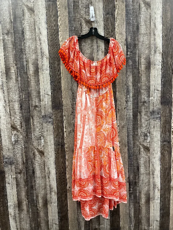 Orange & Pink Dress Casual Maxi Lulus, Size L