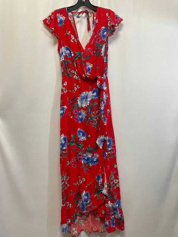 Red Dress Casual Maxi Band Of Gypsies, Size M