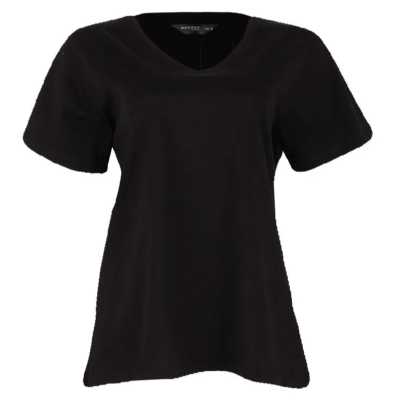 REDTAG Women's Black Casual T-Shirts