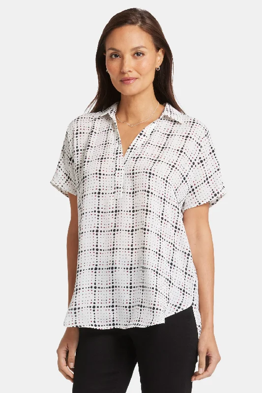 Becky Short Sleeved Blouse - Skylight