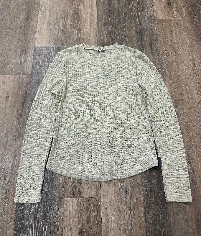 Blouse Long Sleeve By Free People In Green, Size: L