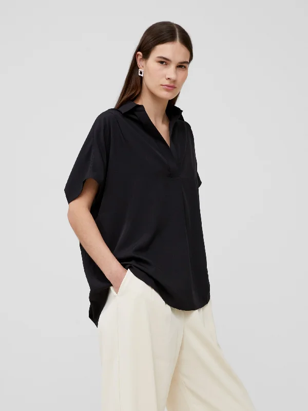 Crepe Light Recycled Popover Shirt