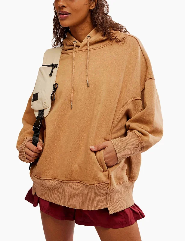 Sprint To The Finish Hoodie - Camel