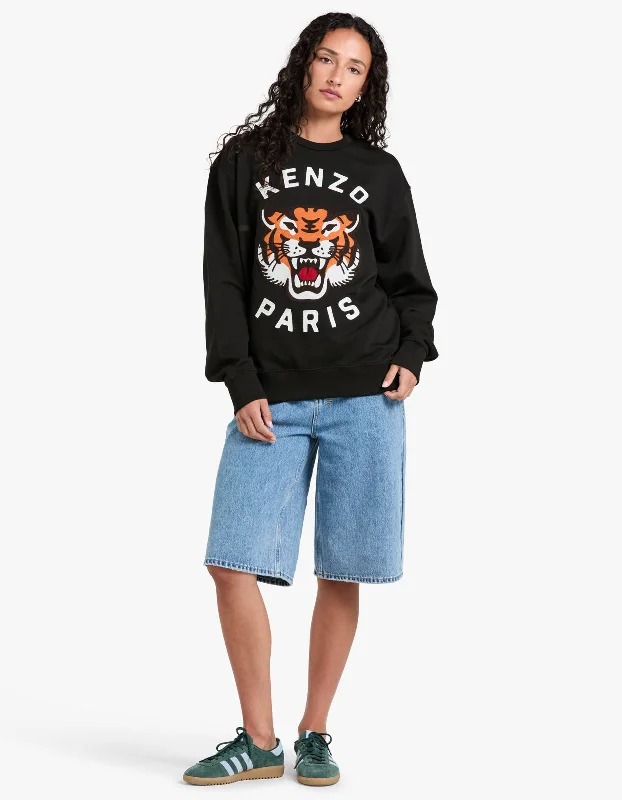 Lucky Tiger Oversize Sweat - Black