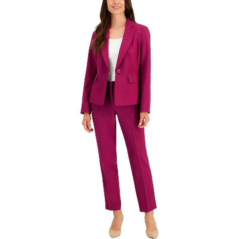 Petites Womens 2PC Business One-Button Suit