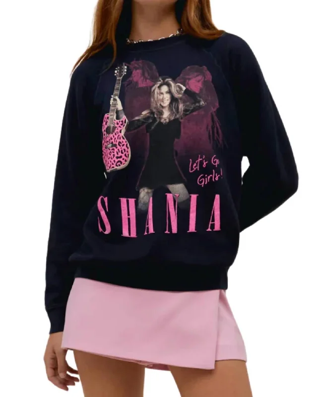 Shania Twain Leopard Guitar Vintage Sweatshirt In Black Onyx