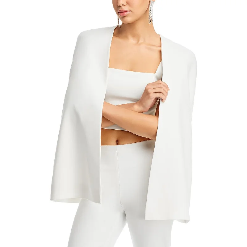 Womens Cape Shawl Open-Front Blazer